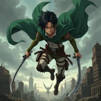 Levi Ackerman de Attack on Titan: Imágenes Creadas con IA en PixelAIForge