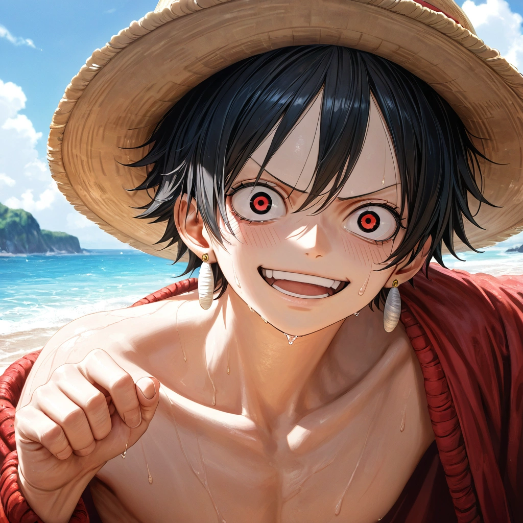 Luffy Gear Fifth en estilo épico generado por IA