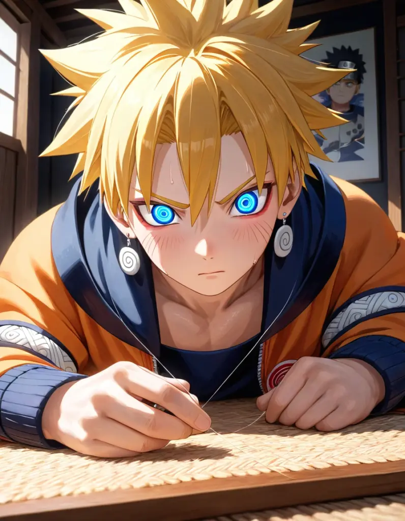 Naruto en crossover con Dragon Ball generado por IA