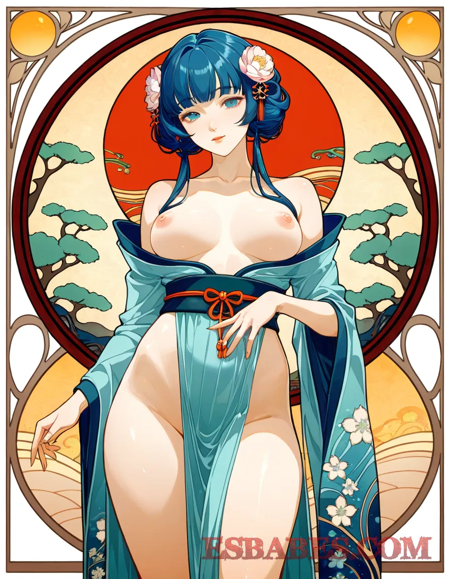 Arte erótico de Demon Slayer Hunter X Hunter Anime Edit Kemonomimi Shoujo Ai generado por IA