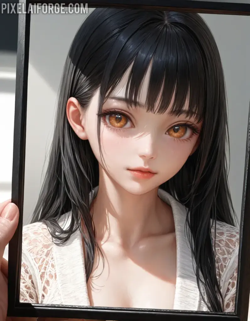 Arte Anime de Chica con Cabello Mojado Creado con Fooocus AI