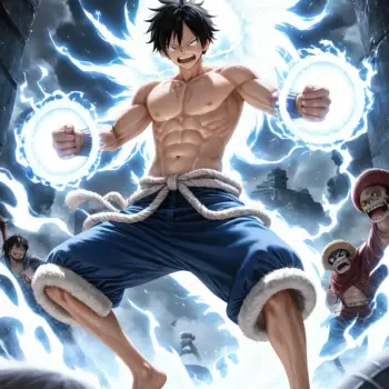 Arte Anime de Luffy en Modo Gear Fifth Creado con Fooocus AI Arte Anime de Luffy en Modo Gear Fifth Creado con Fooocus AI