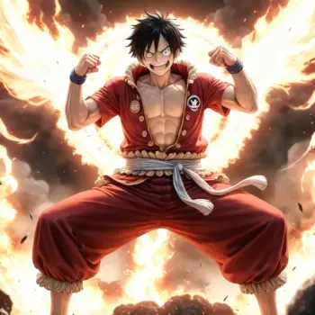 Arte Anime de Luffy en Modo Gear Fifth Creado con Fooocus AI Arte Anime de Luffy en Modo Gear Fifth Creado con Fooocus AI