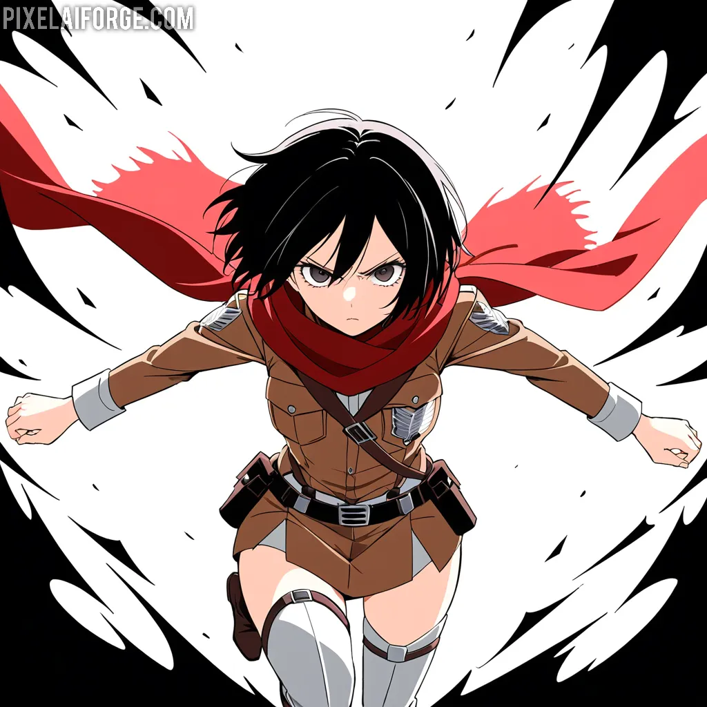 Arte Anime de Soldado Creado con Fooocus AI