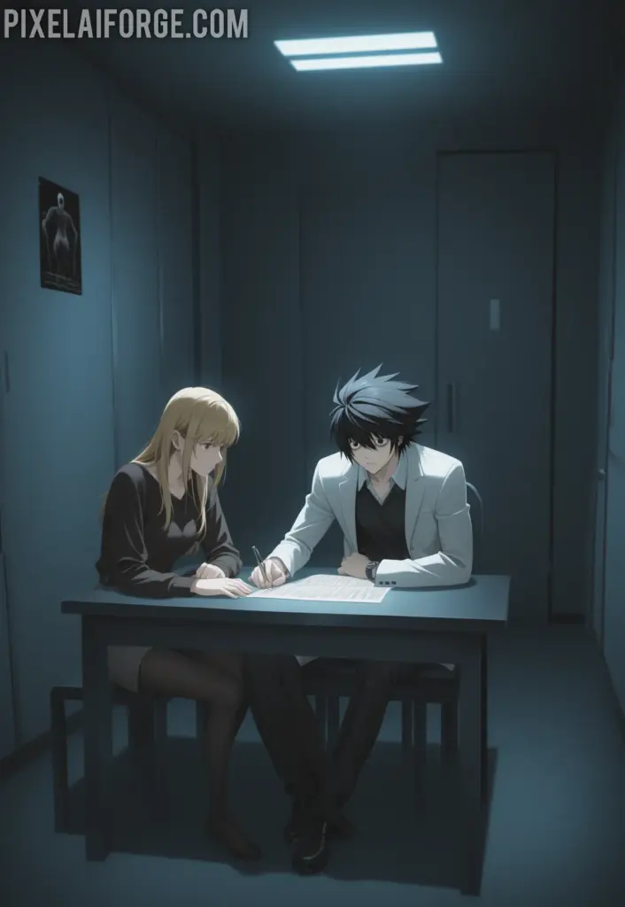 Enfrentamiento Inteligente L contra Light en Death Note