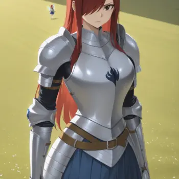 Erza Scarlet la poderosa maga guerrera conocida como Titania en Fairy Tail