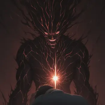 Father absorbing all seven Homunculi powers, black void opening behind him, horrified Ed and Al watching, epic final battle scene, dramatic lighting, Fullmetal Alchemist Brotherhood anime style