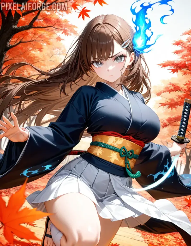 Fondos de Samurái para Móvil: Estilo Anime Otoñal