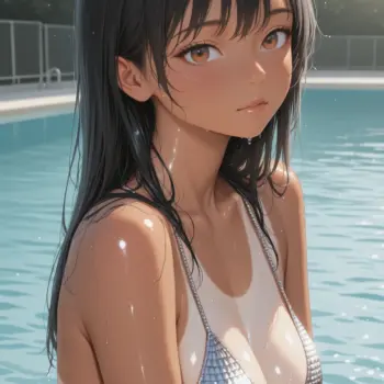 Steampunk Anime: imágenes generadas por IA y tendencias creativas para 2025 Guapa chica anime en su visita a la piscina: diversión y frescura al estilo japonés