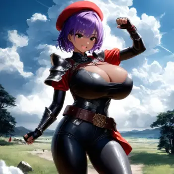 Personaje de Anime con Armadura: Arte Digital Épico