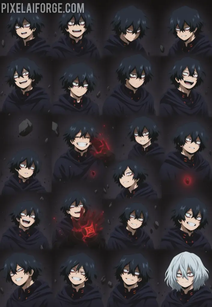 Imagen anime generada por IA de Shigaraki vs Deku El Choque de Ideologías en My Hero Academia
