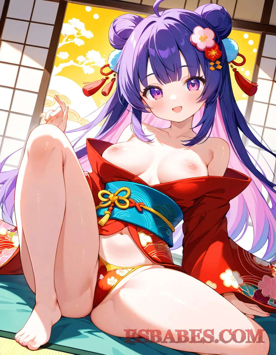 Arte ilustración increíble de Chicas Desnudas Y Calientes Mostrando Las Tetas Cinco generado por IA