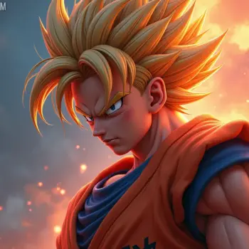 Personaje anime frente a una pantalla de trailers