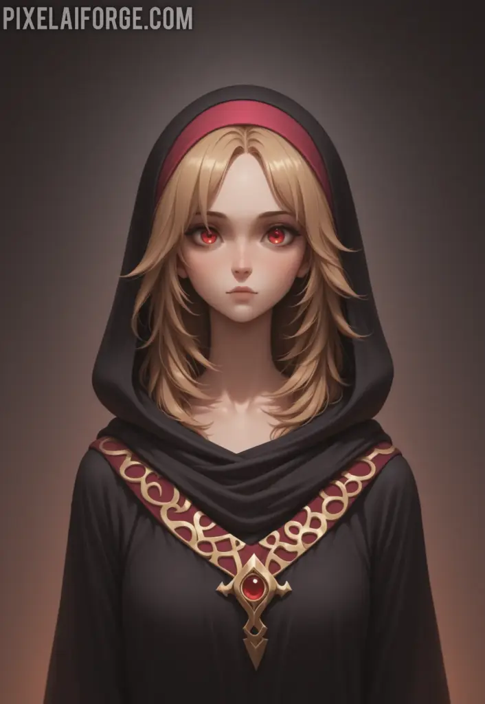 Lyra in the Hooded Cloak