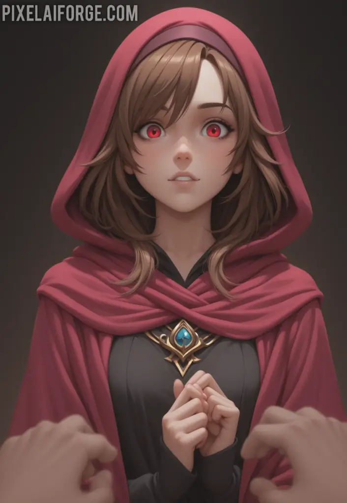 Lyra in the Hooded Cloak