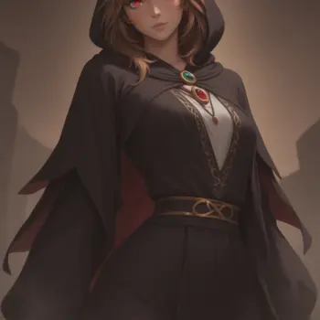 Lyra in the Hooded Cloak