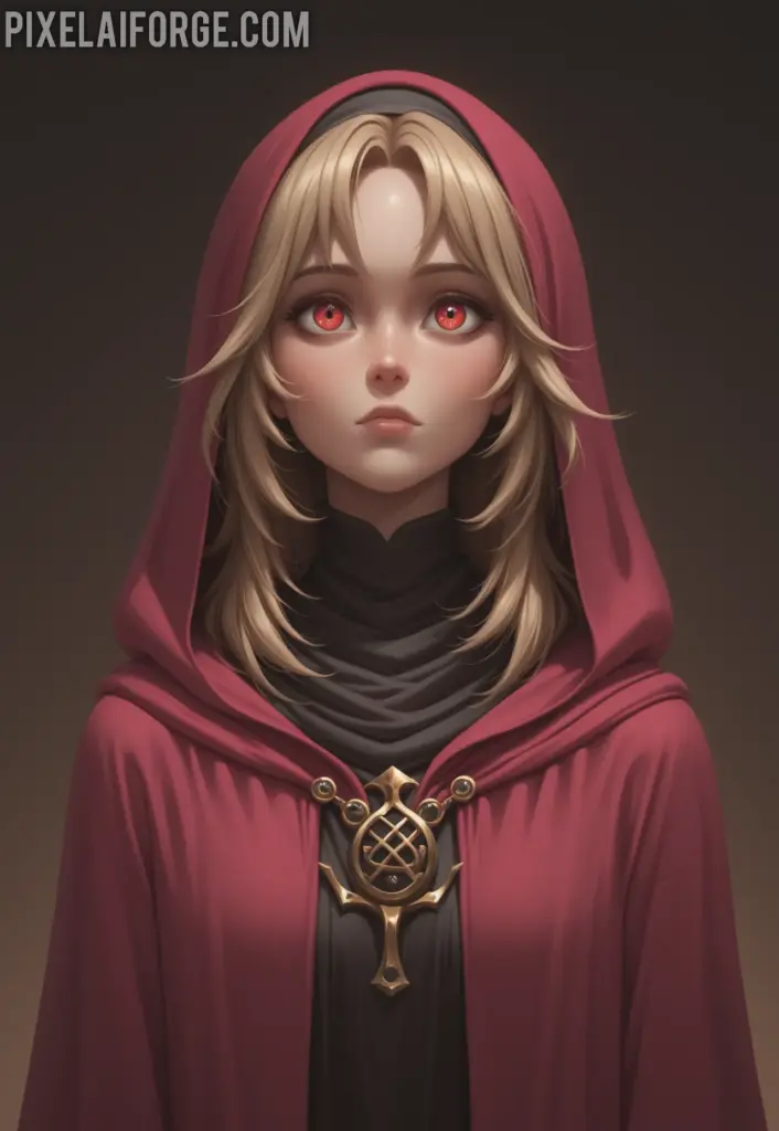 Lyra in the Hooded Cloak