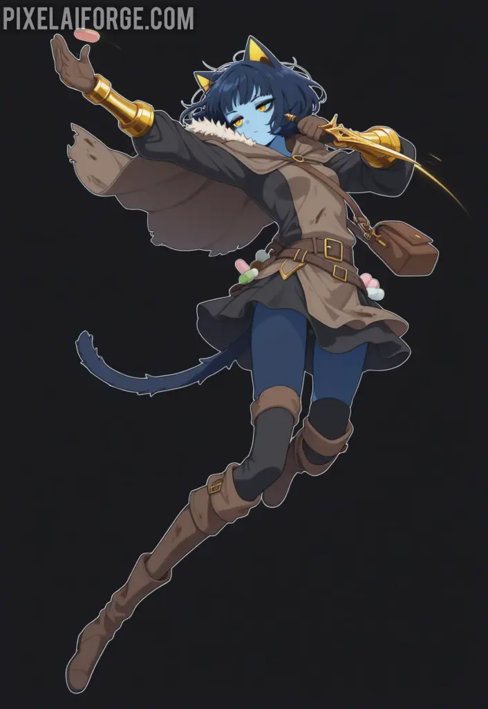 Sable in Mid-Leap
