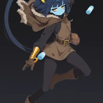 Sable - The Frost Prowler Sable in Mid-Leap