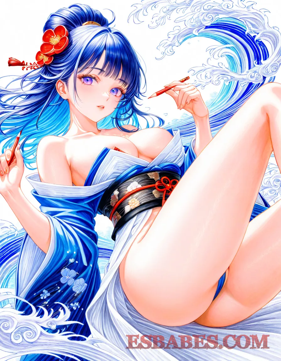 Arte ilustración increíble de Alice Krige Star Trek First Contact generado por IA