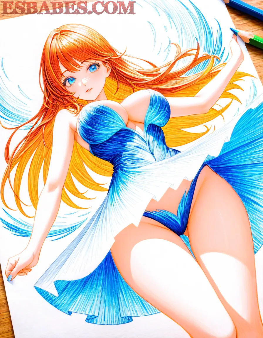 Arte ilustración increíble de Amateur En Tanga Rosa generado por IA