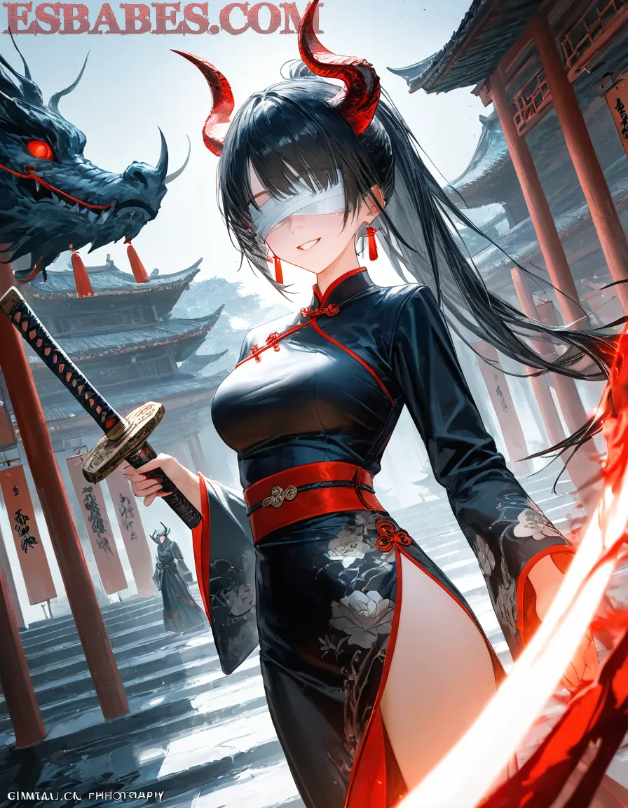 Arte ilustración increíble de Anime Girl Free Anime Samurai Champloo Seinen Goku generado por IA