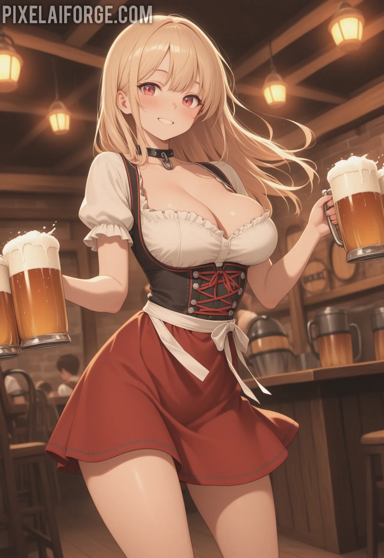 Arte ilustración increíble de Anime Music Shoujo Ai Shounen Ai Yandere Maid generado por IA