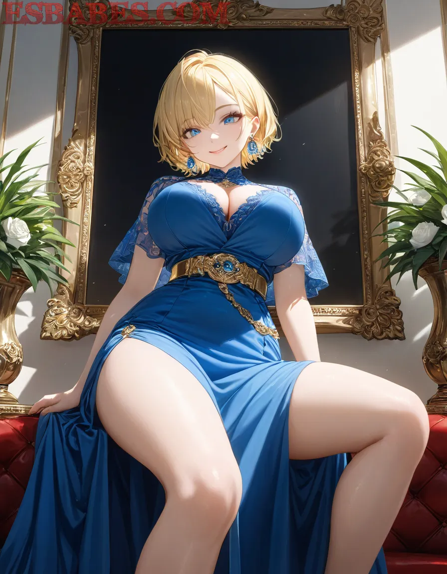 Arte ilustración increíble de Anime Rubia Guerrera Con Parche En El Ojo generado por IA