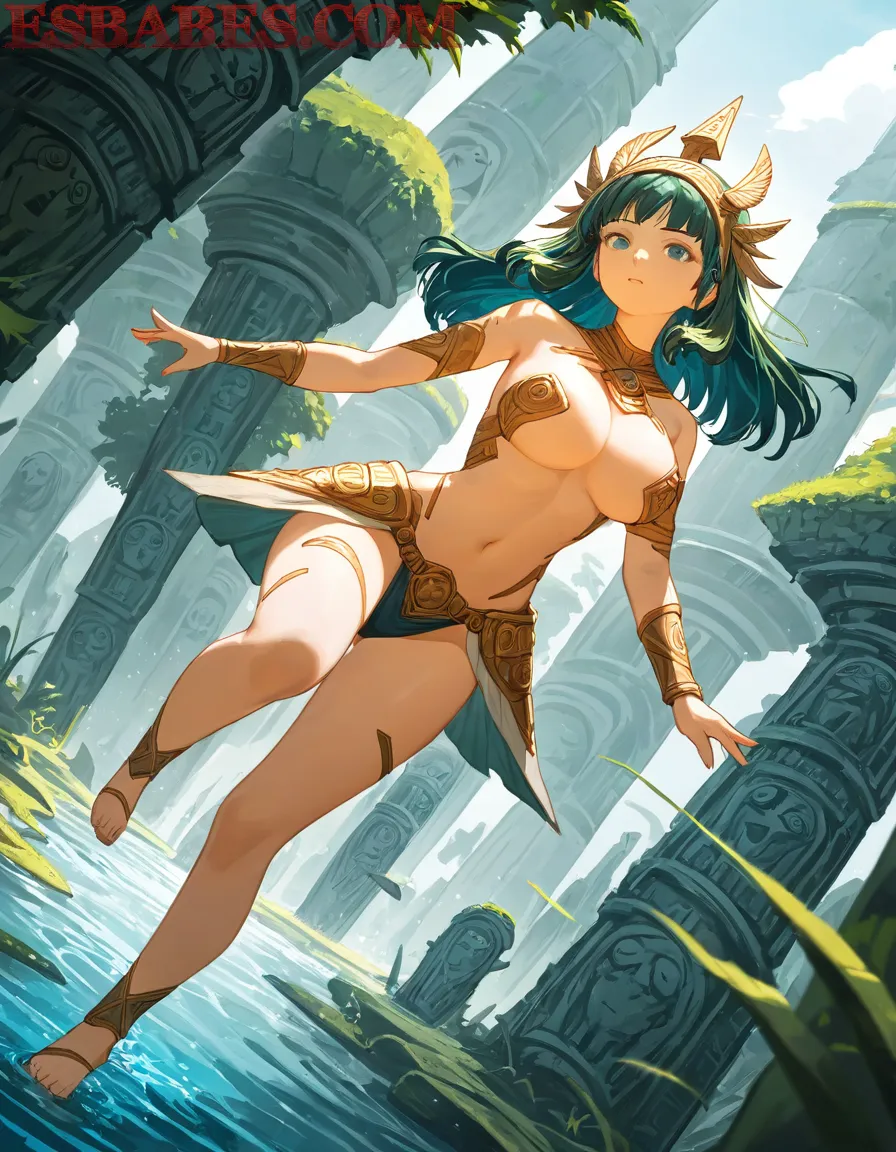 Arte ilustración increíble de Anna Song Mostrando Sus Tetas generado por IA