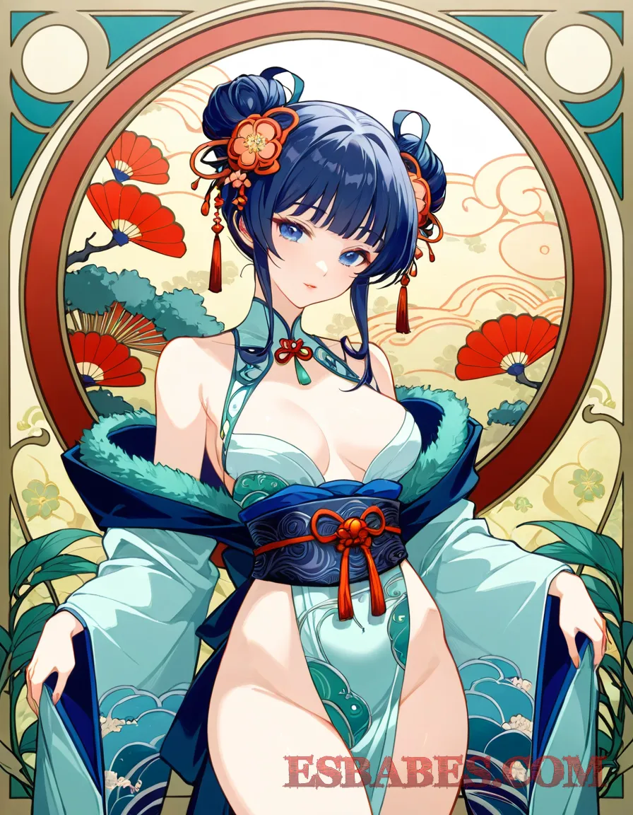 Arte ilustración increíble de Bleach Shojo Erotic Ero Senpai generado por IA