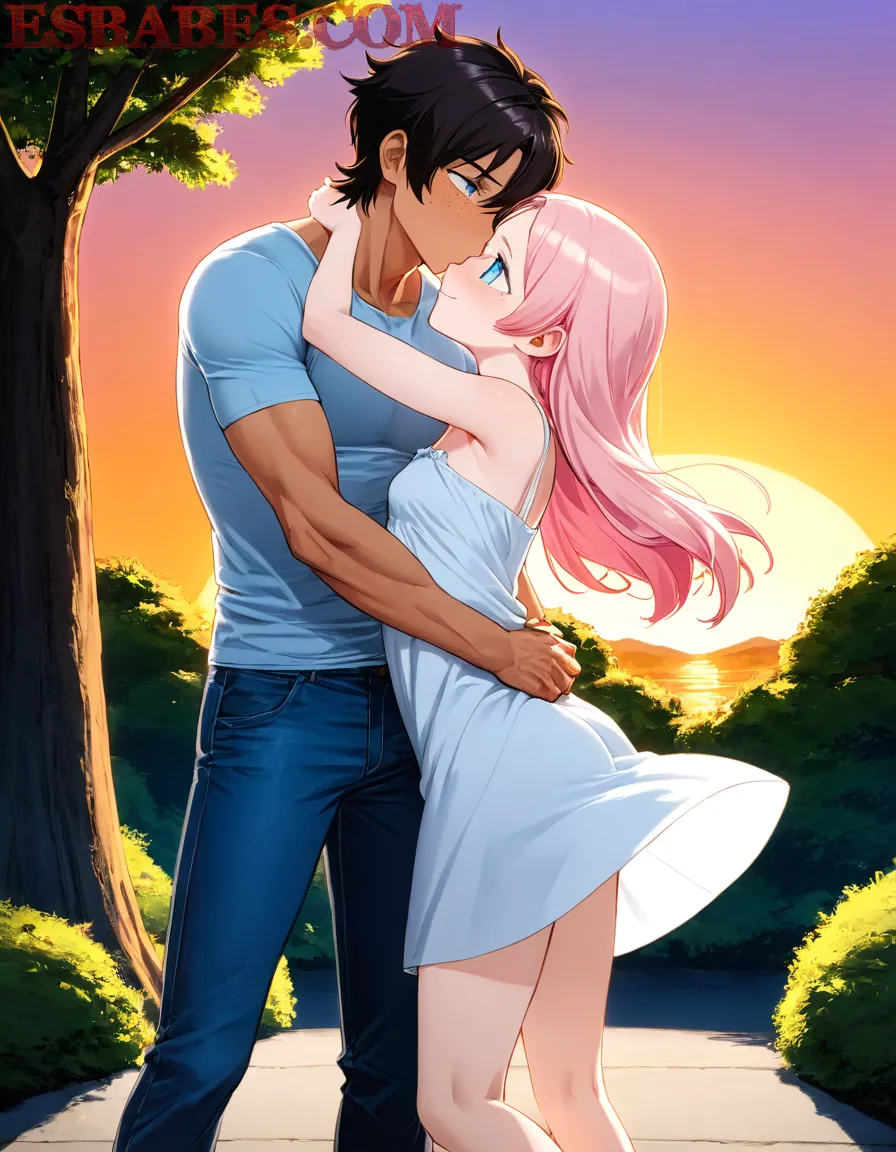 Arte ilustración increíble de Blue Box Hidive Anime Wallpaper Bara Maid generado por IA