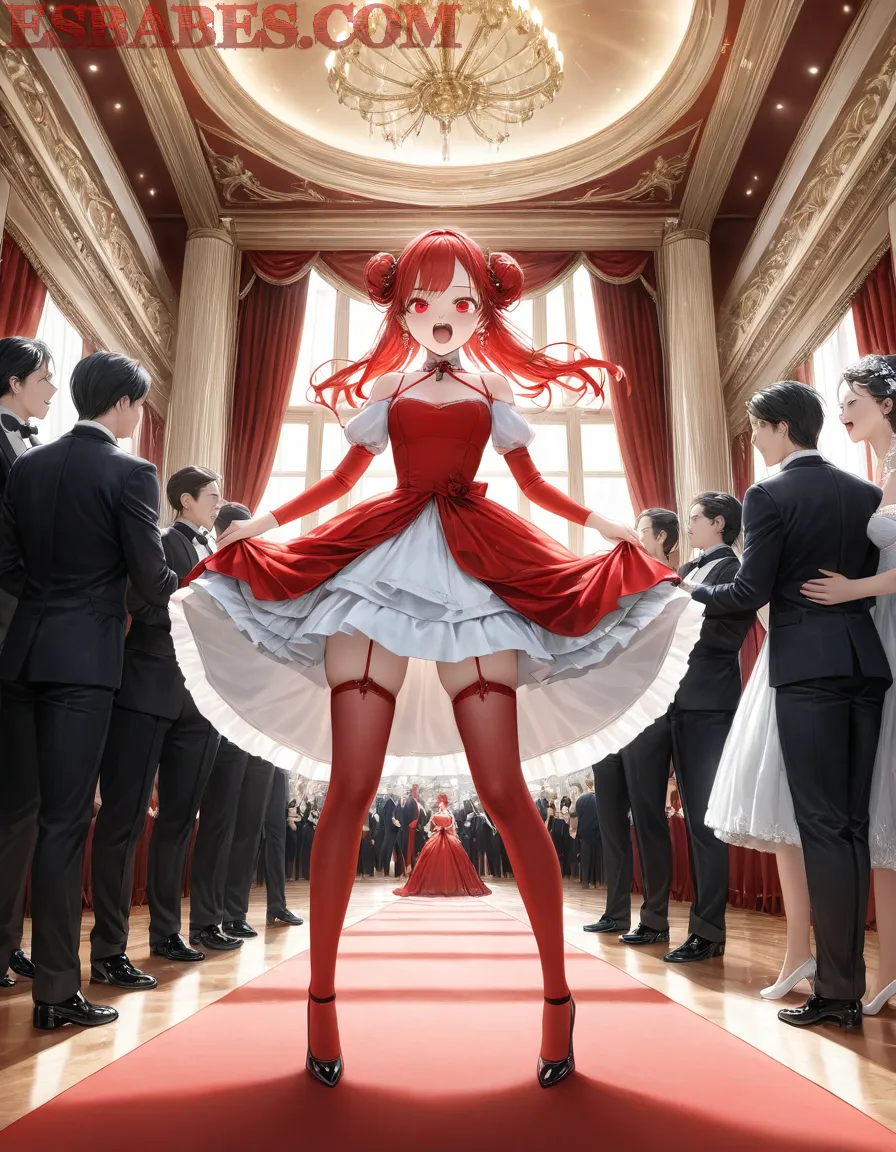 Arte ilustración increíble de Cosplay Anime Dubbed Yuri Tentacle Moe generado por IA