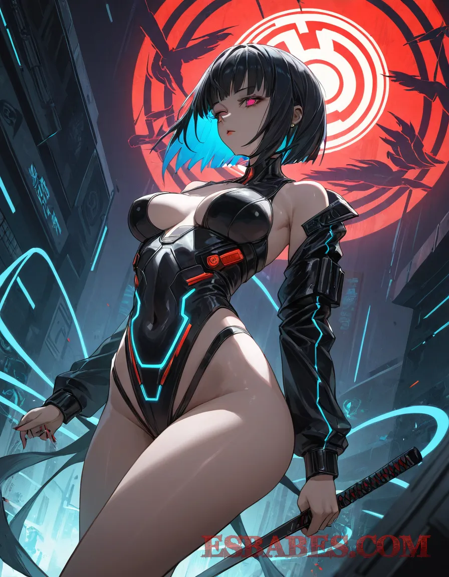 Arte ilustración increíble de Cowboy Bebop Shojo Anime Series Amv Oppai generado por IA