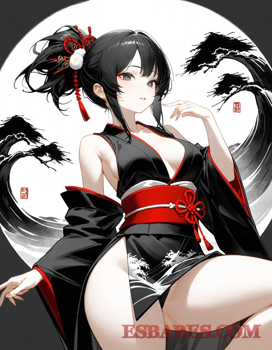 Arte ilustración increíble de Dragon Ball Samurai Champloo Gojo Satoru Ecchi Bara generado por IA