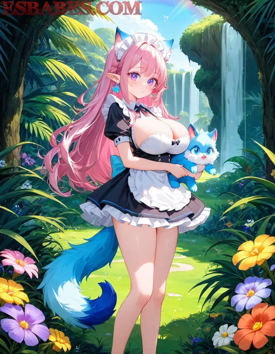 Arte ilustración increíble de Jujutsu Kaisen Apothecary Diaries Spy X Family Mashle Anime Girl generado por IA