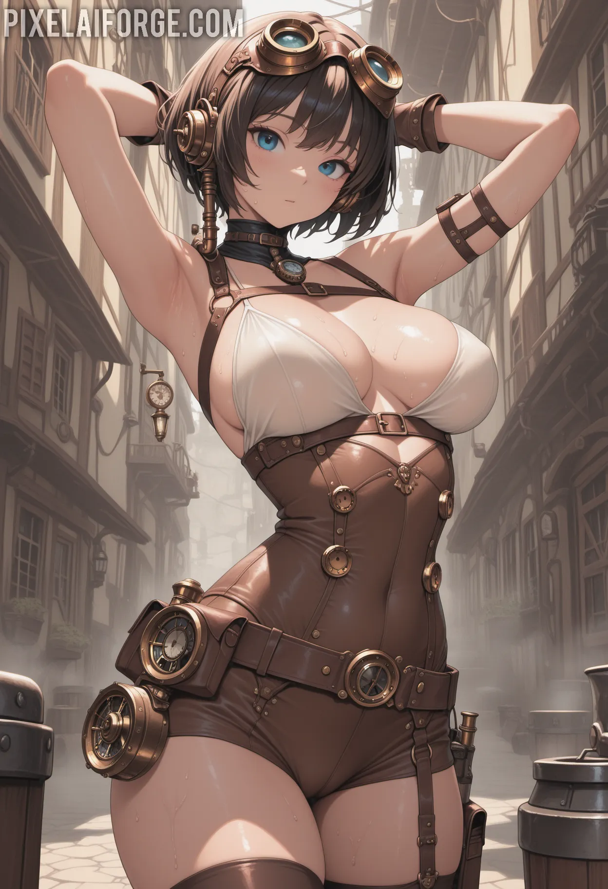 Arte ilustración increíble de Lazarus Anime Series Bishoujo Shounen Ai Tsundere generado por IA