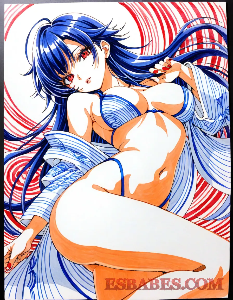 Arte ilustración increíble de Oshi No Ko Gojo Satoru Death Note Yuri Kemonomimi generado por IA