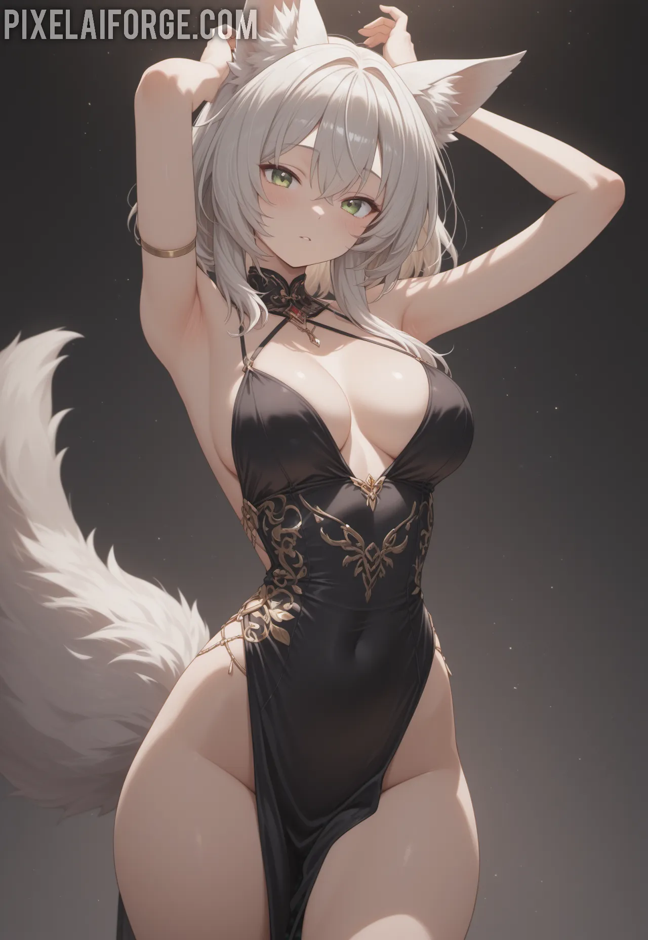 Arte ilustración increíble de Spy X Family Naruto Bleach Chainsaw Man Bishoujo generado por IA