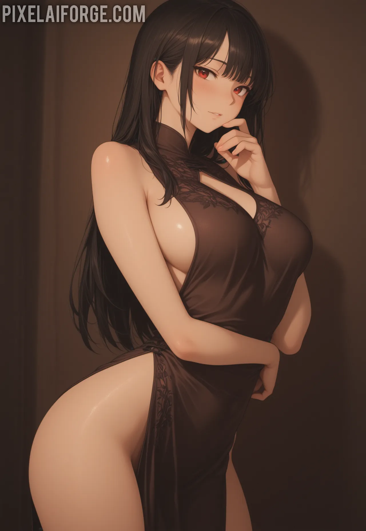 Arte ilustración increíble de Yurizan Beltran Tetas Jugosas Fuera generado por IA