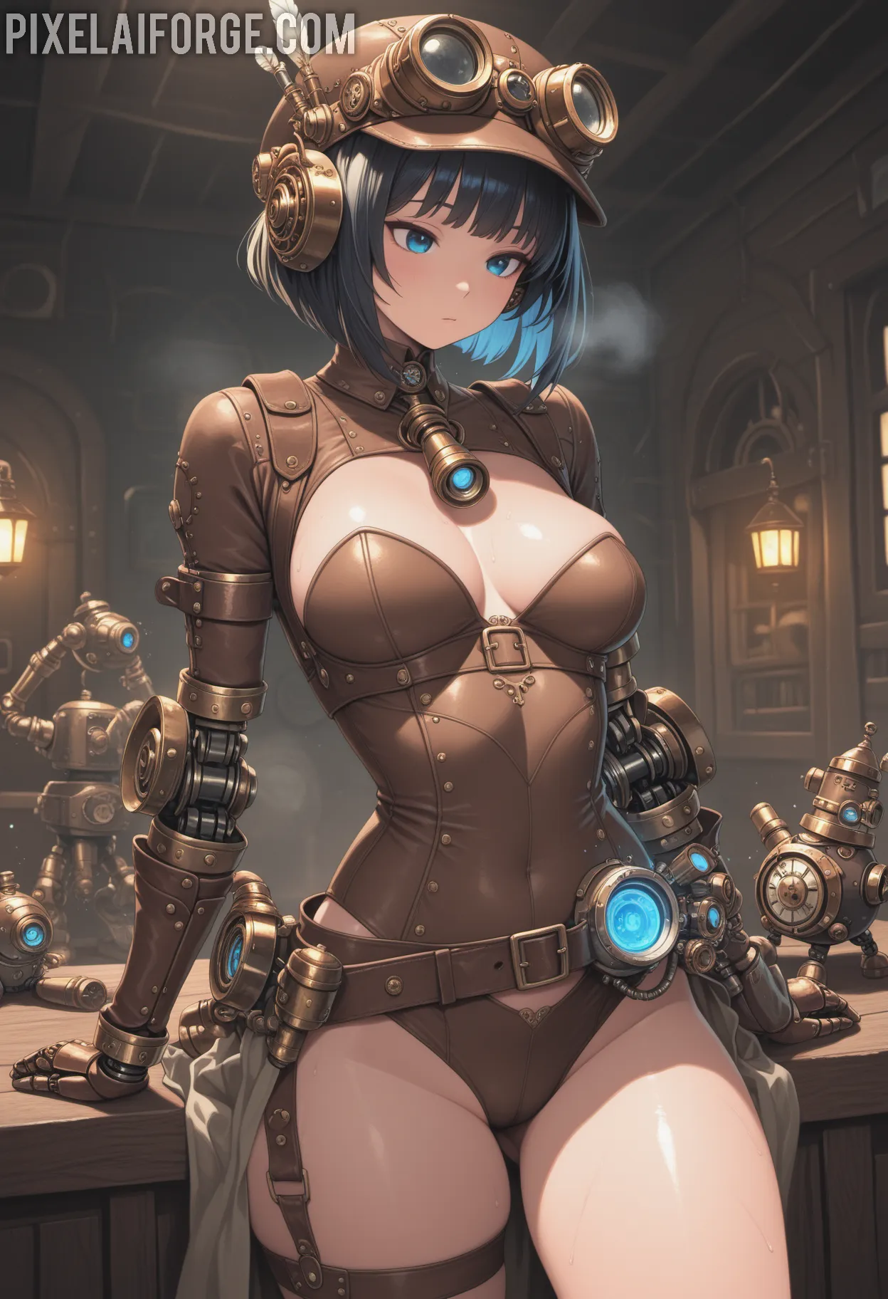 Arte ilustración increíble de Anime Isekai Anime Music Neon Genesis Evangelion Steins Gate generado por IA