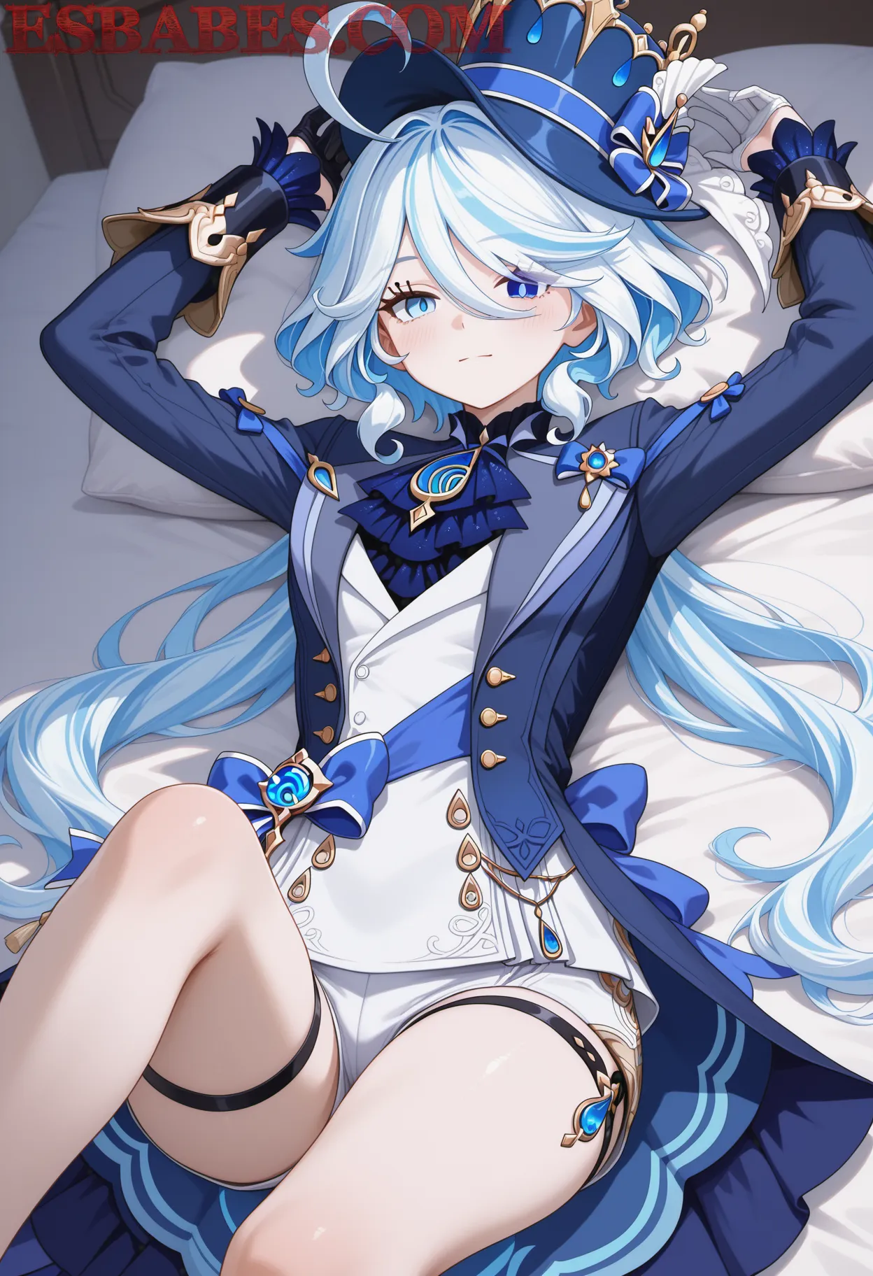 Arte ilustración increíble de Cosplay Blue Box Lazarus Amv Ecchi generado por IA