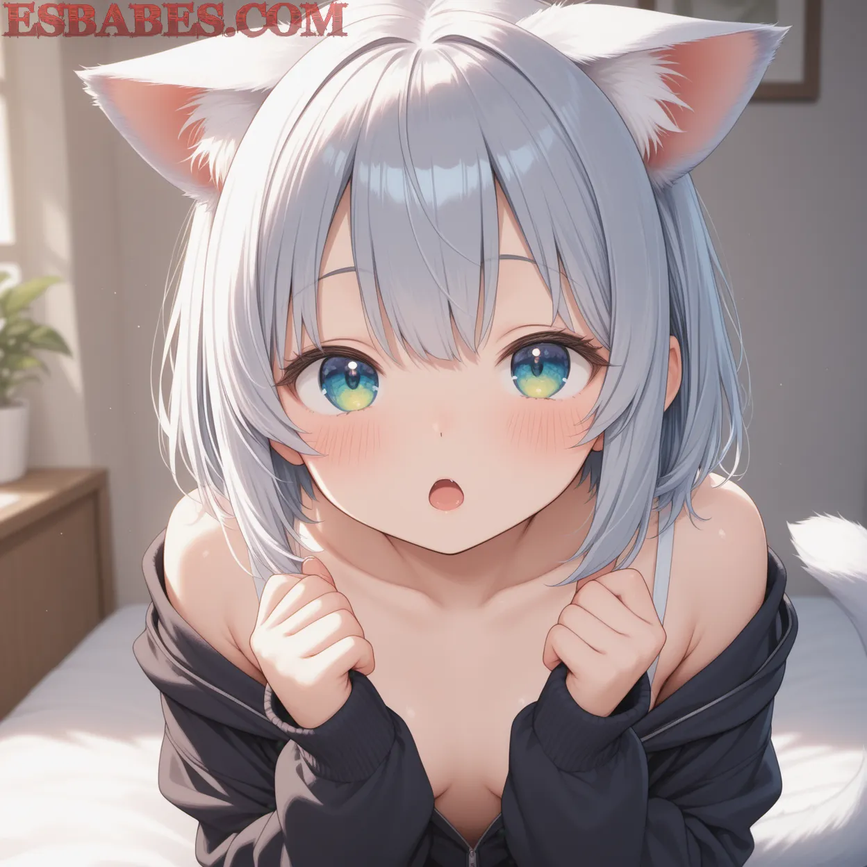 Arte ilustración increíble de Jujutsu Kaisen Kawaii Bishoujo Catgirl Shounen Ai generado por IA