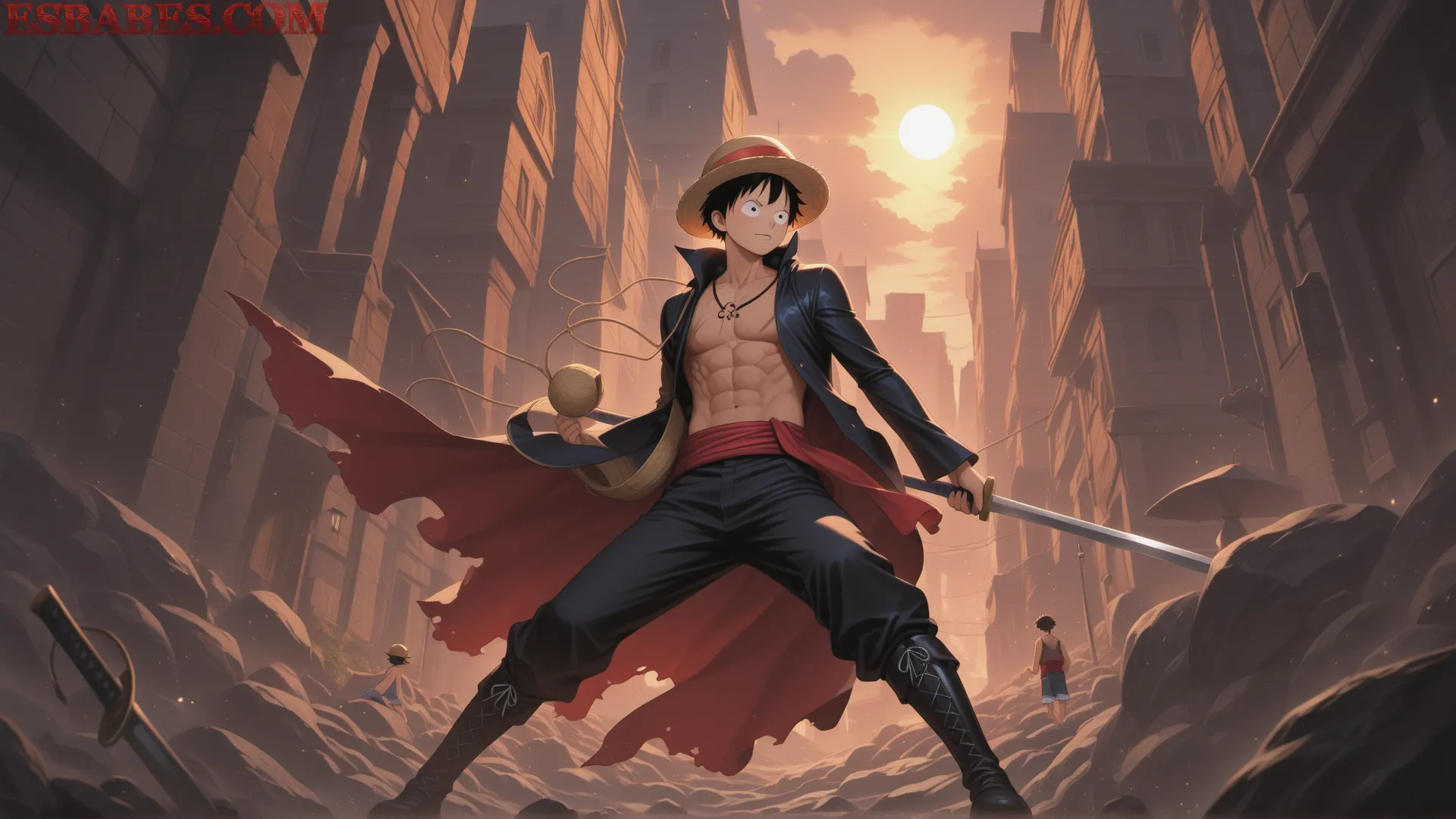 Arte ilustración increíble de My Hero Academia Cosplay Anime Streaming Luffy Neon Genesis Evangelion generado por IA