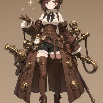 Mejores imágenes anime steampunk creadas IA 2025 – Arte futurista y creativo Galería de las Mejores imágenes anime steampunk creadas IA 2025