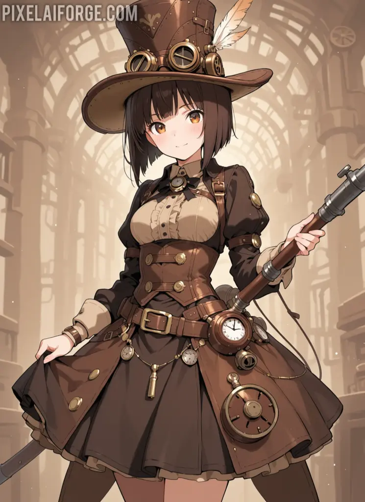 Curiosidades steampunk y arte anime IA: una fusión sorprendente