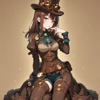 Las mejores imágenes steampunk anime creadas con IA: arte retrofuturista en su máxima expresión