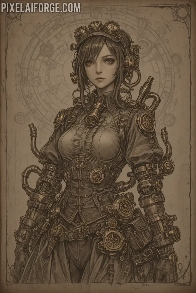 Orígenes steampunk y su conexión con el arte anime e inteligencia artificial