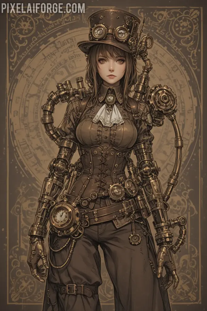 Orígenes steampunk y su conexión con el arte anime e inteligencia artificial