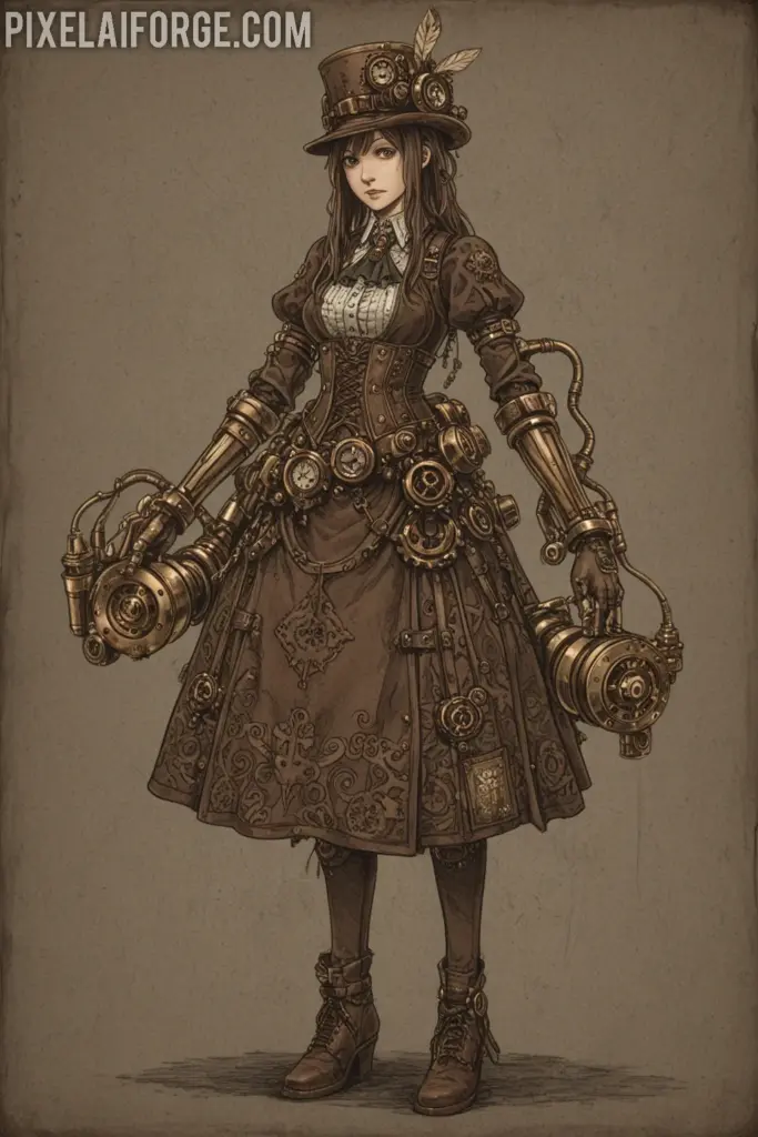 Orígenes steampunk y su conexión con el arte anime e inteligencia artificial