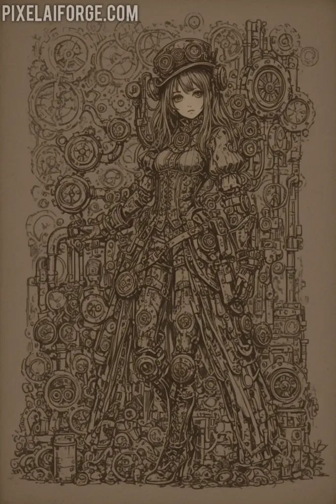 Orígenes steampunk y su conexión con el arte anime e inteligencia artificial